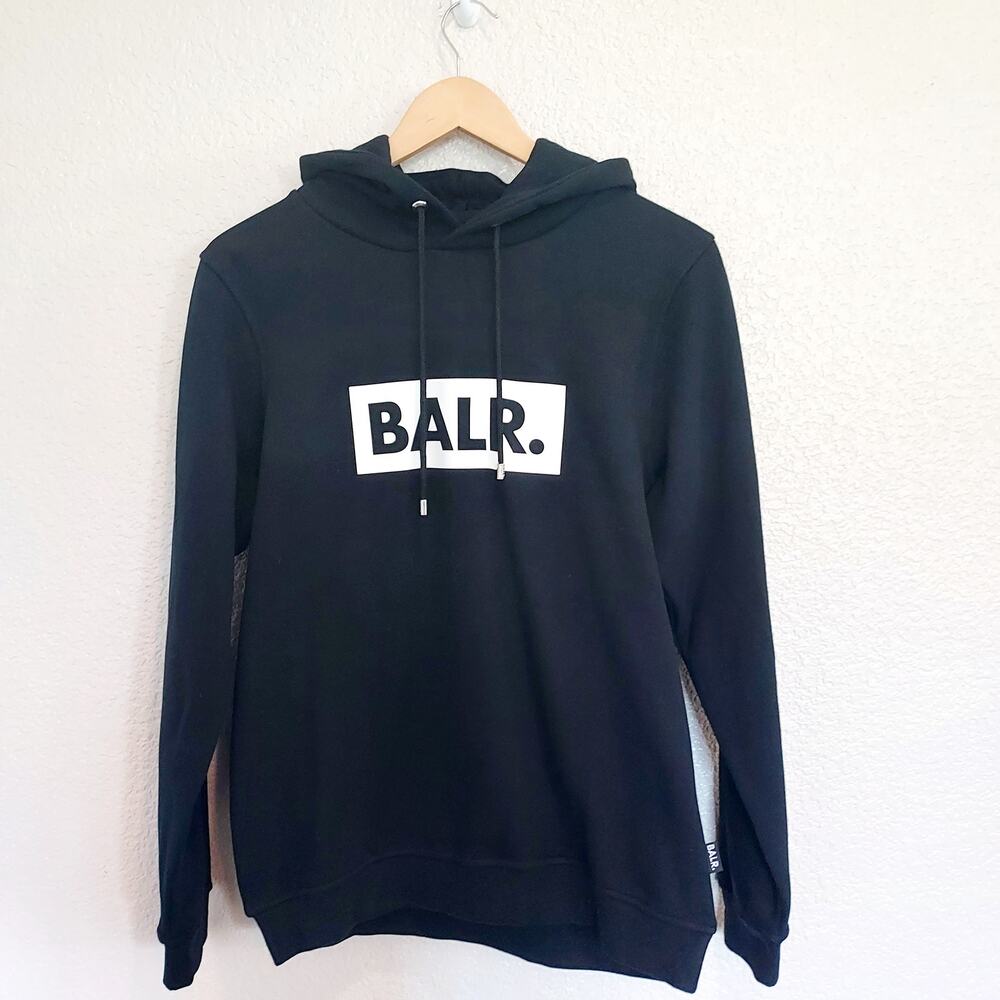 NEW BALR. Black Pullover Hoodie Size XS